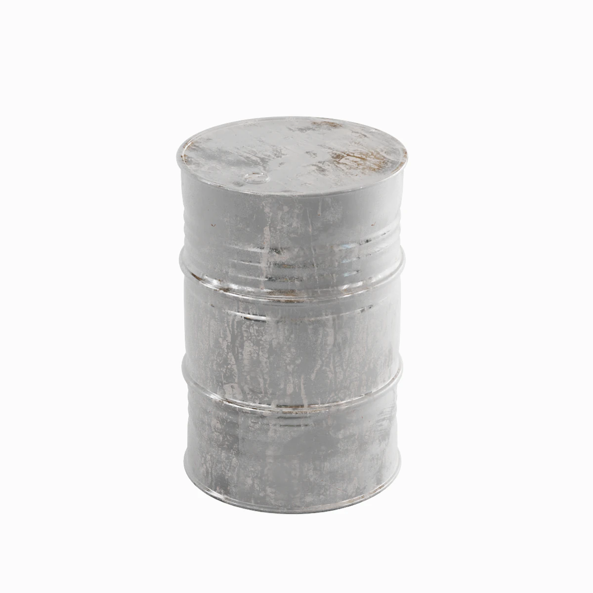 Painted Steel Barrel 03 3D Model .c4d .max .obj .3ds .fbx .stl .blend