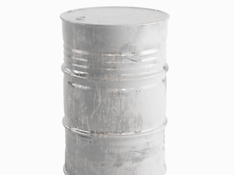 Painted Steel Barrel 03 3D Model