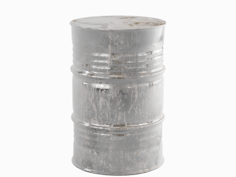 Painted Steel Barrel 03 3D Model