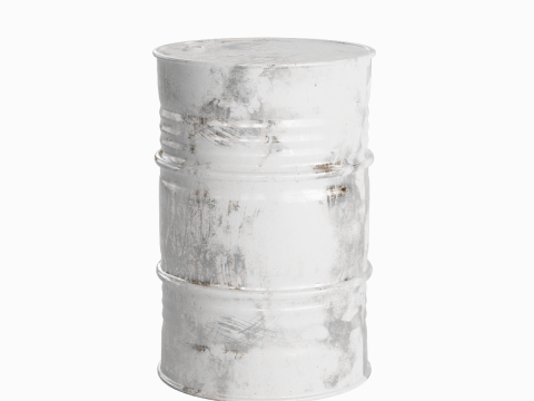 Painted Steel Barrel 03 3D Model