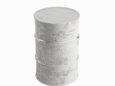Painted Steel Barrel 03 3D Model