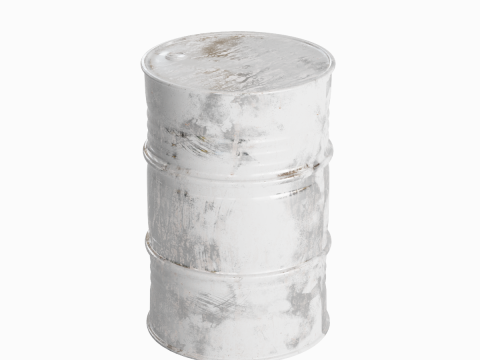 Painted Steel Barrel 03 3D Model