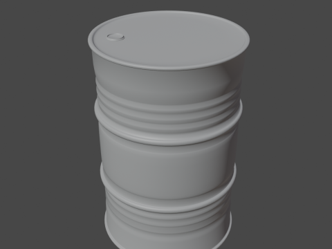 Painted Steel Barrel 03 3D Model