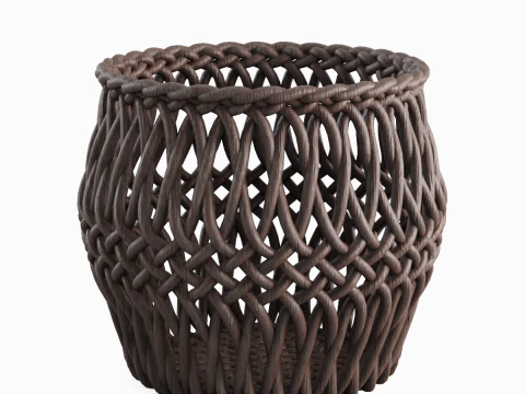 Wicker Basket 01 3D Model