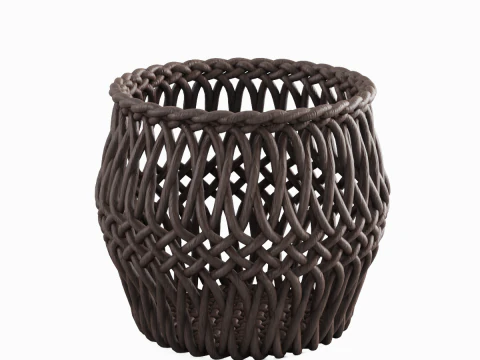 Wicker Basket 01 3D Model