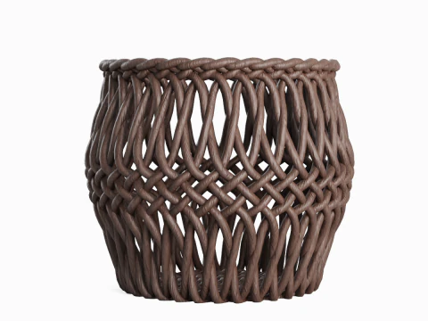 Wicker Basket 01 3D Model