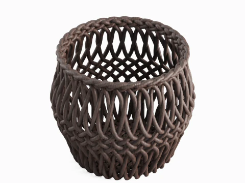 Wicker Basket 01 3D Model