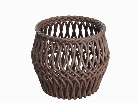 Wicker Basket 01 3D Model
