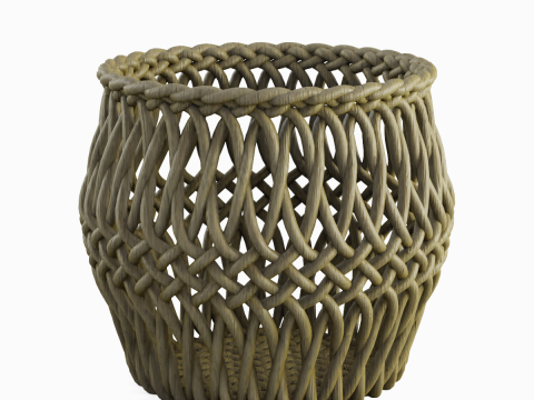 Wicker Basket 02 3D Model