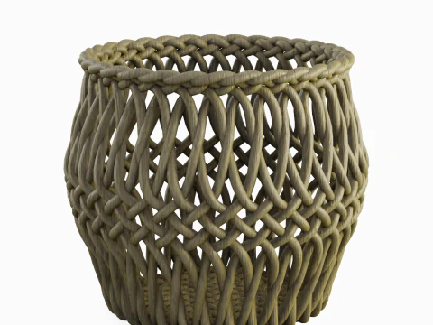 Wicker Basket 02 3D Model
