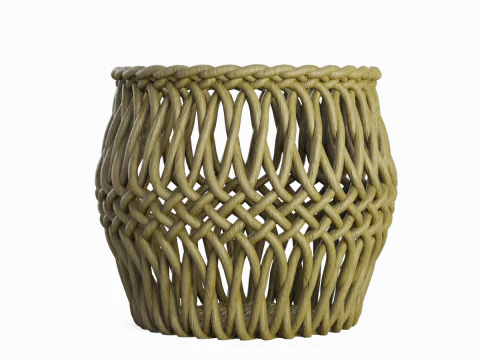 Wicker Basket 02 3D Model