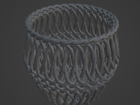 Wicker Basket 03 3D Model