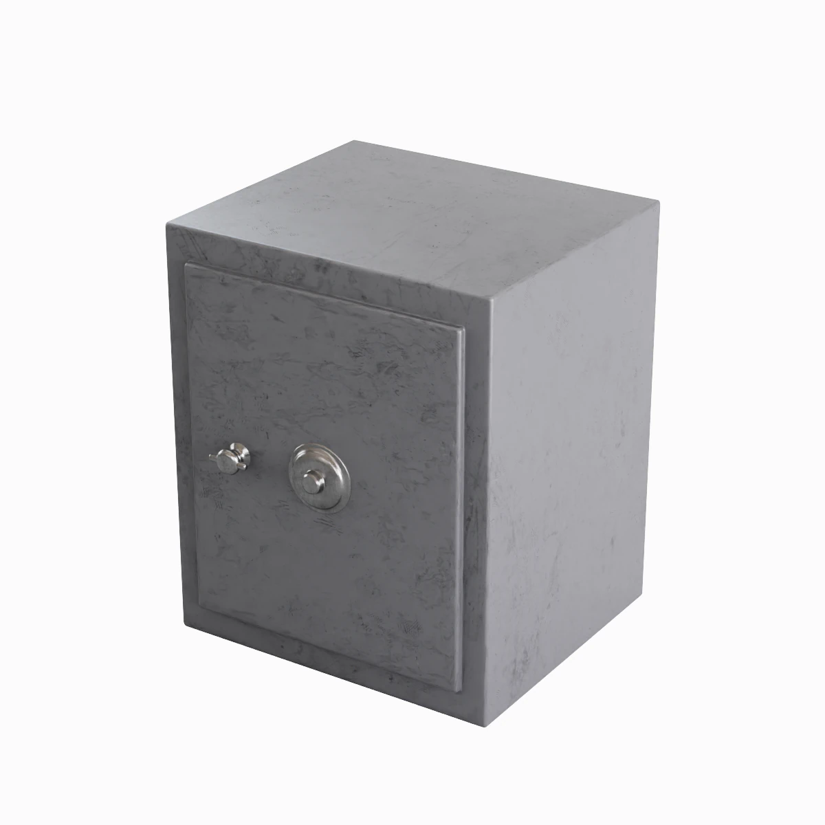 Steel Safe 01 3D Model .c4d .max .obj .3ds .fbx .stl .blend