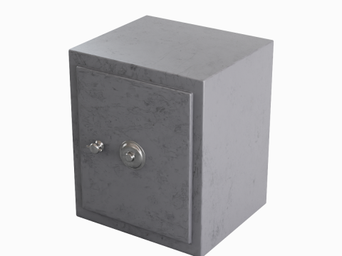 Steel Safe 01 3D Model