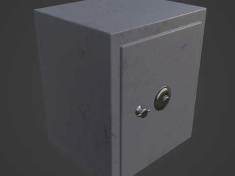 Steel Safe 01 3D Model
