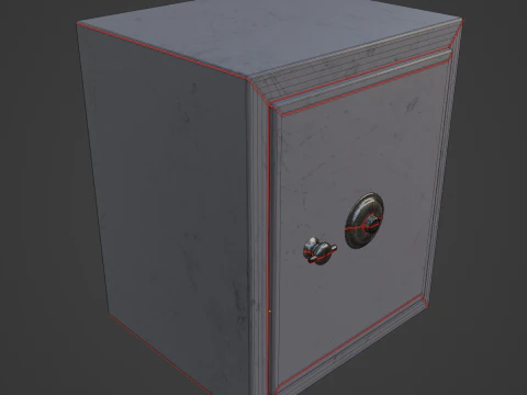 Steel Safe 01 3D Model