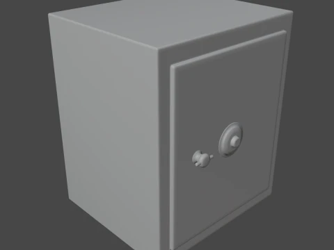 Steel Safe 01 3D Model