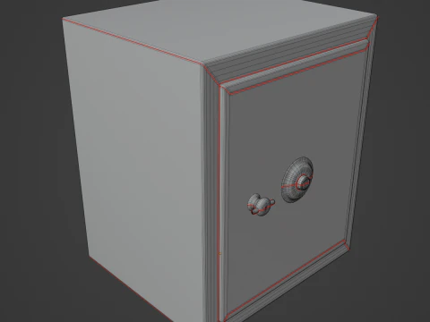 Steel Safe 01 3D Model
