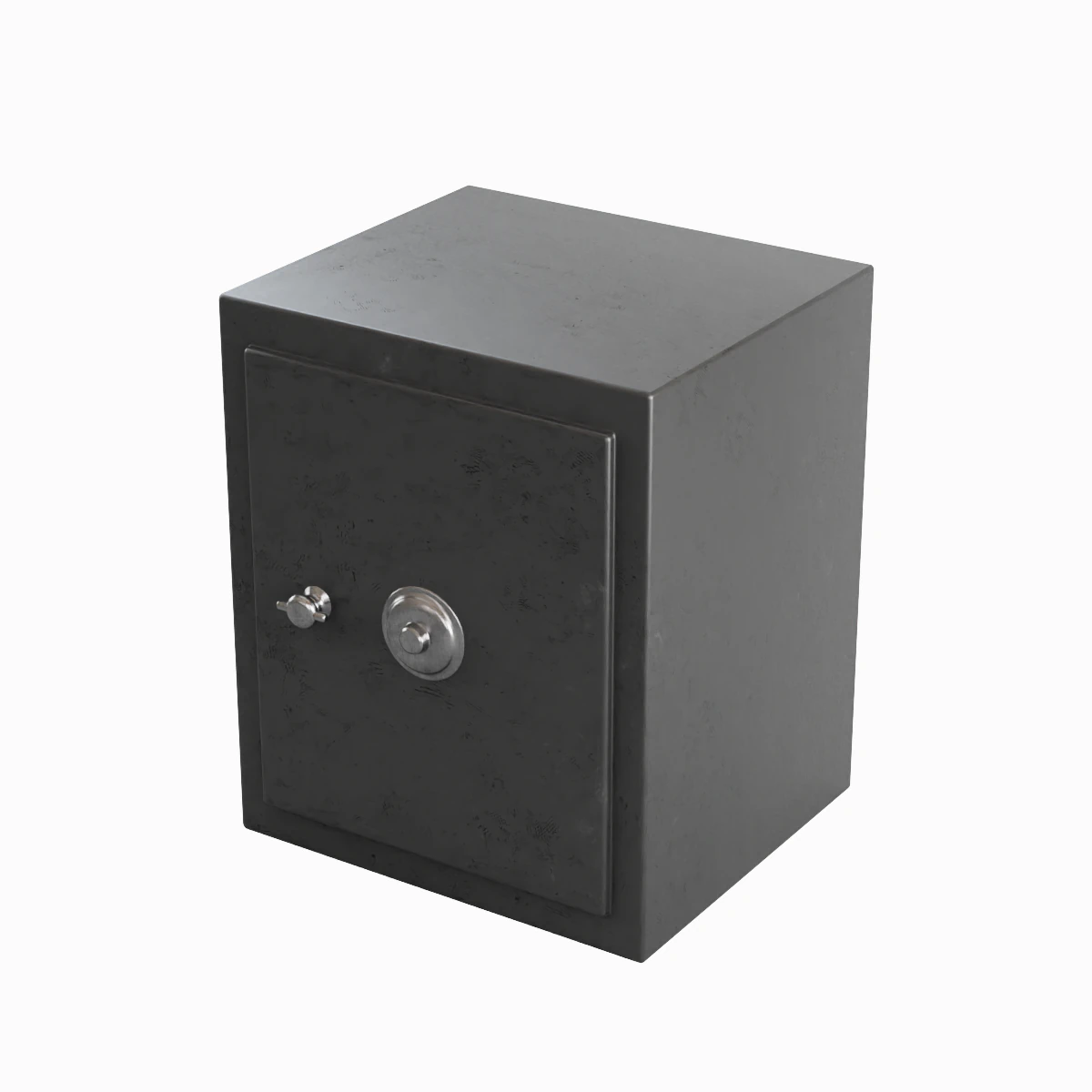 Steel Safe 02 3D Model .c4d .max .obj .3ds .fbx .stl .blend 