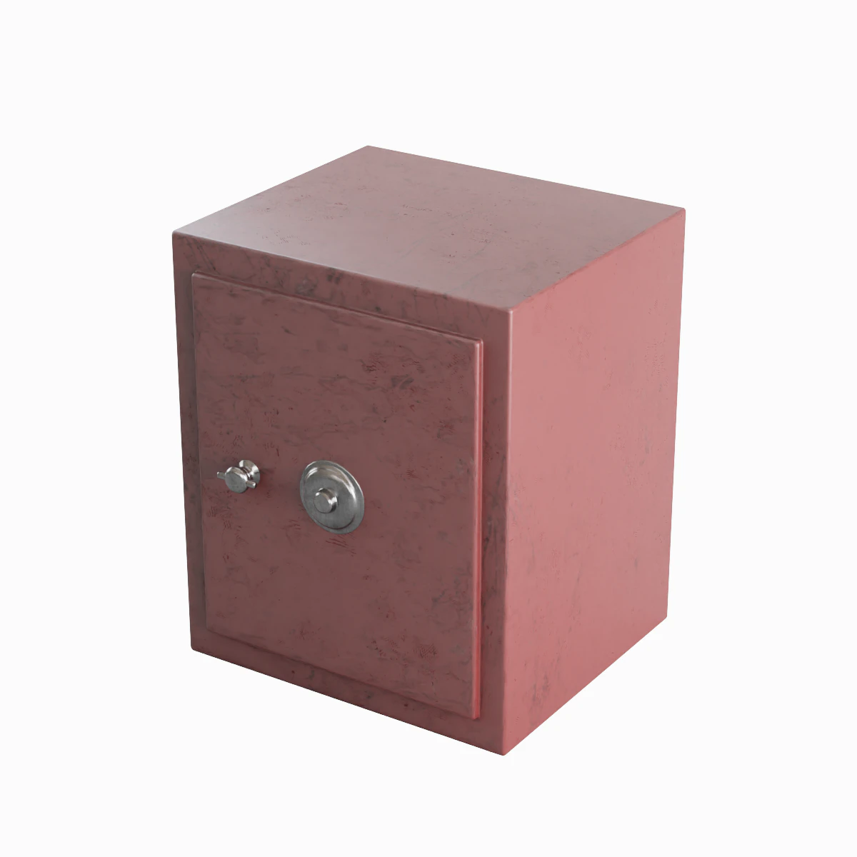 Steel Safe 05 3D Model .c4d .max .obj .3ds .fbx .stl .blend