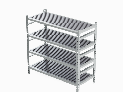 Metal Shelf B 01 3D Model