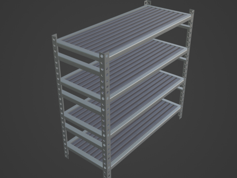 Metal Shelf B 01 3D Model