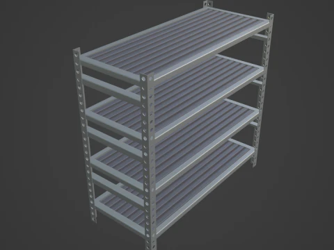 Metal Shelf B 01 3D Model