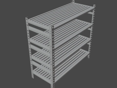 Metal Shelf B 01 3D Model