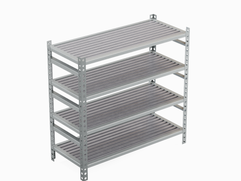 Metal Shelf B 02 3D Model