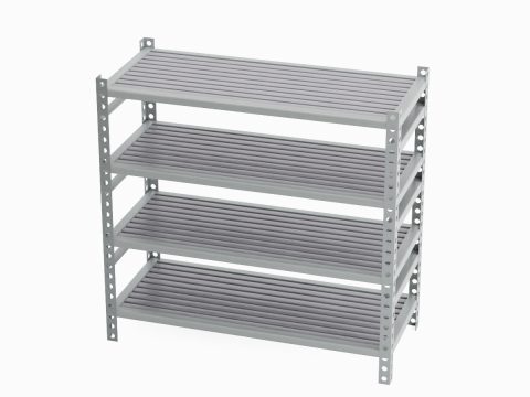Metal Shelf B 02 3D Model