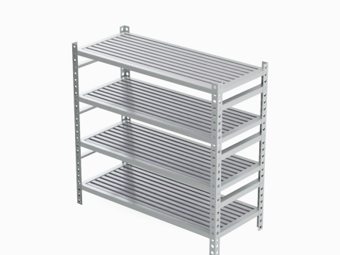Metal Shelf B 02 3D Model