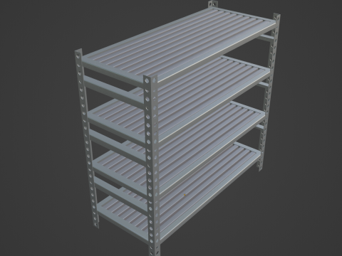 Metal Shelf B 02 3D Model