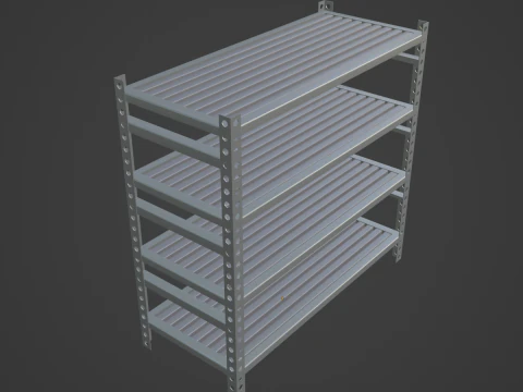 Metal Shelf B 02 3D Model