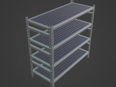 Metal Shelf B 03 3D Model
