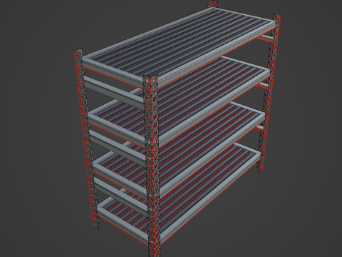 Metal Shelf B 03 Modèle 3D