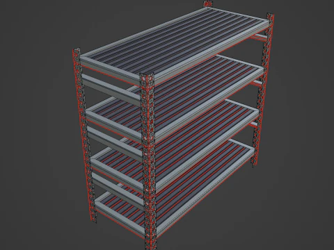 Metal Shelf B 03 3D Model