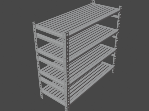 Metal Shelf B 03 Modèle 3D