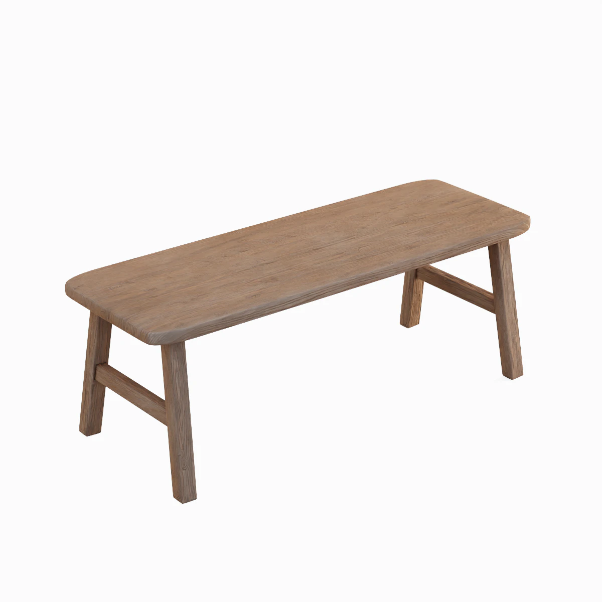 Wooden Bench 01 3D Model .c4d .max .obj .3ds .fbx .stl .blend