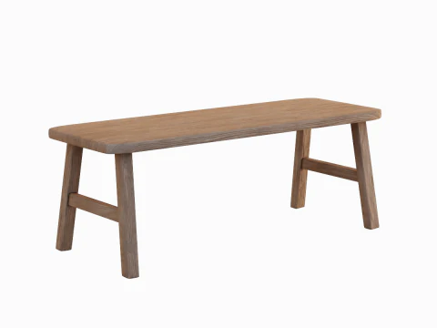 Wooden Bench 01 3D Model
