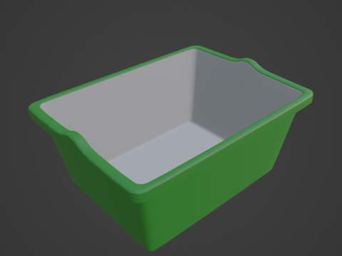 Simple Plastic Wash Basin C 03 3D मॉडल