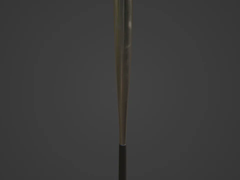 Steel Baseball Bat 01 3D Model