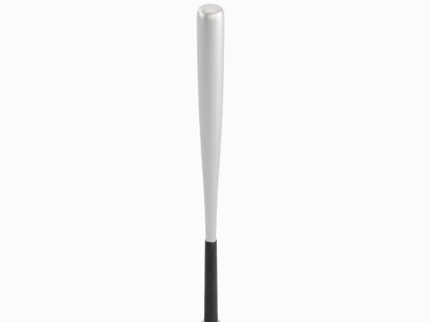 Steel Baseball Bat 02 3D Model