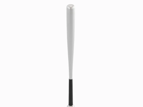 Steel Baseball Bat 02 3D Model