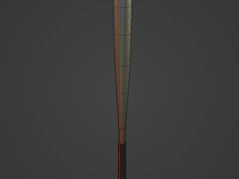 Steel Baseball Bat 02 3D Model