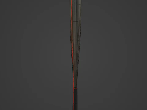 Steel Baseball Bat 03 3D Model
