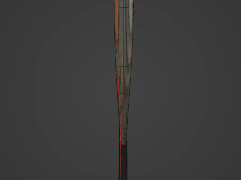 Steel Baseball Bat 04 3D Model