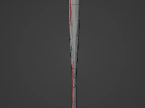 Steel Baseball Bat 04 3D Model