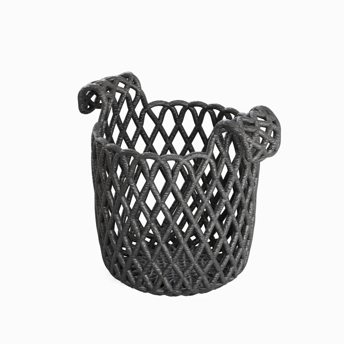 Wicker Basket B 01 3D Model .c4d .max .obj .3ds .fbx .stl .blend 