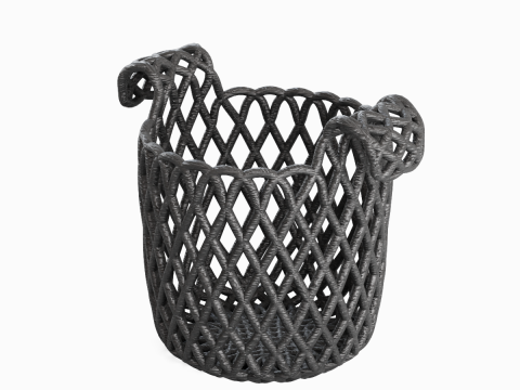 Wicker Basket B 01 3D Model