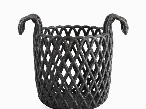 Wicker Basket B 01 3D Model